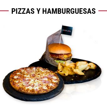Pizzas y hamburguesas